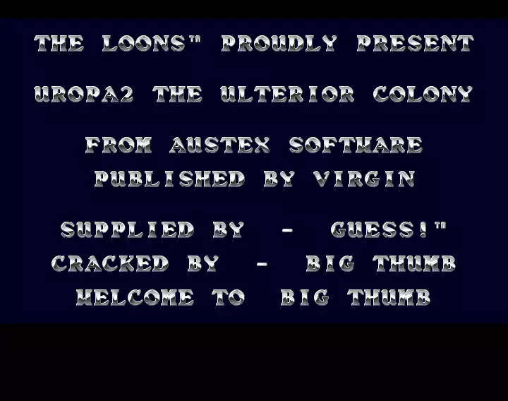 Uropa 2 - The Ulterior Colony by Loons
