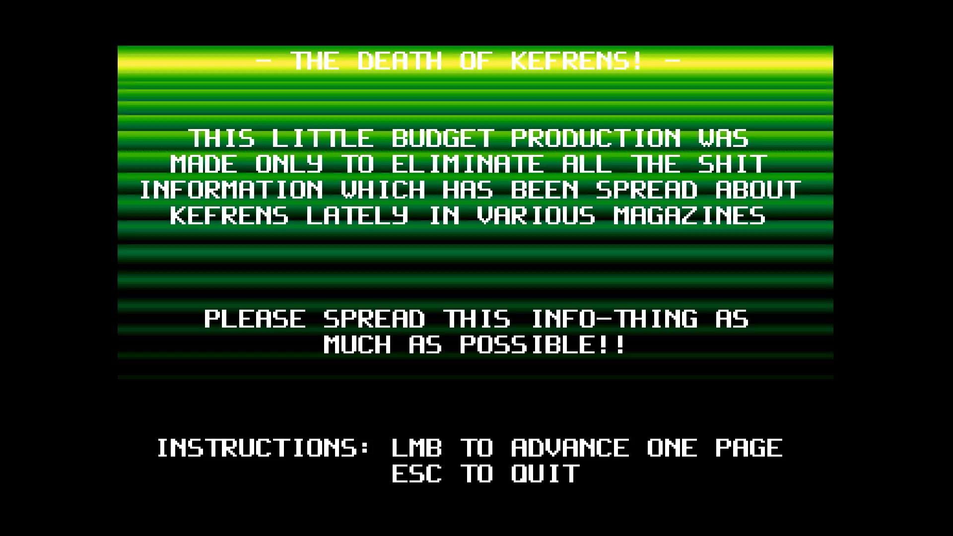 The Death of Kefrens (1990) by Kefrens
