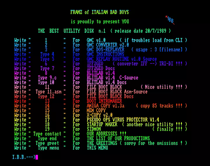 Best Utility Disk 01 (1989) by Italian Bad Boys