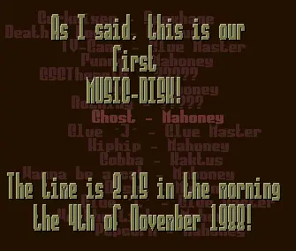 Music Disk 1 (1988) by Mahoney & Kaktus