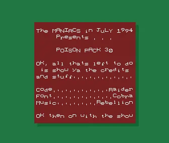 Poison Pack 30 Intro (1993) by Maniacs