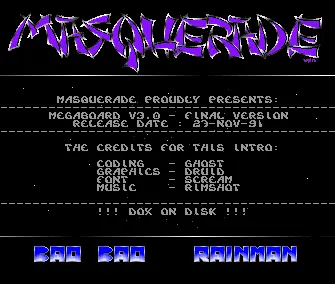 Megaboard v3.0 Intro (1991) by Masquerade