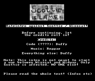 Hateintro against Scottie (1992) by Midway