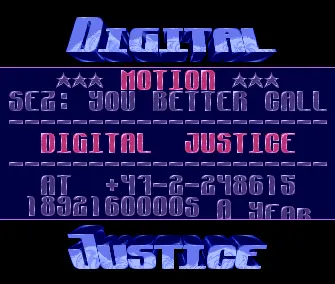Digital Justice BBS Intro (1991) by Motion