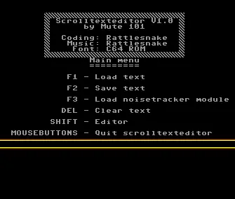 Scrolltexteditor v1.0 (1989) by Mute 101
