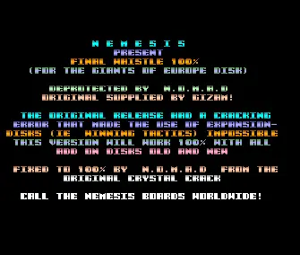 Kick Off 2 Final Whistle (Giants of Europe) (1992) by Nemesis