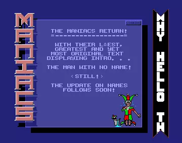 The Man with No Name (1993) by Maniacs