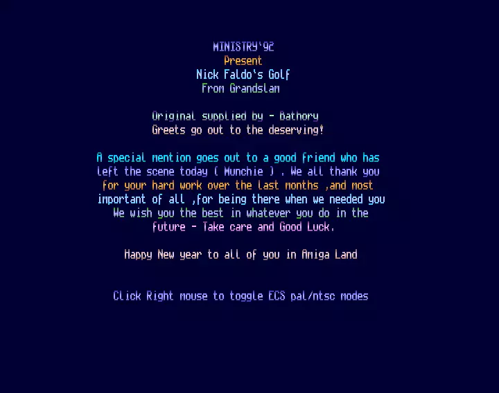 Nick Faldo's Golf (1992) by Ministry