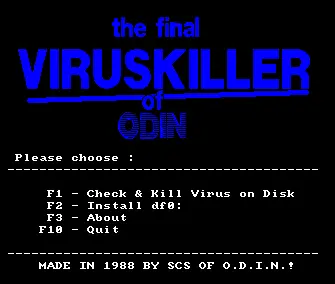 The Final Viruskiller (1987) by ODIN
