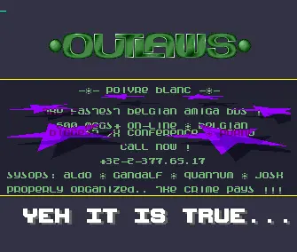 Poivre Blanc BBS Intro (1992) by Outlaws