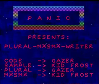 Plural-Mäsmä-Writer (1990) by Panic