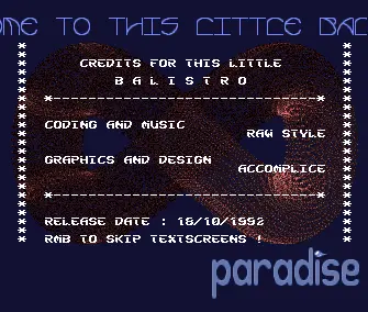 Balistro (1992) by Paradise