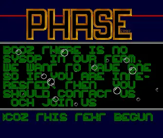 Sysop Wanted (1992) by Phase