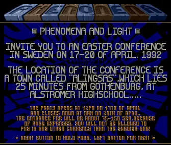 Easter Conference Invitation (1992) by Phenomena