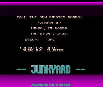 Junkyard BBS Intro (1990) by Pirates
