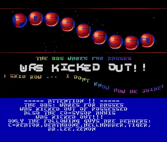 Wares for Masses BBS Kicked Out (1991) by Possessed