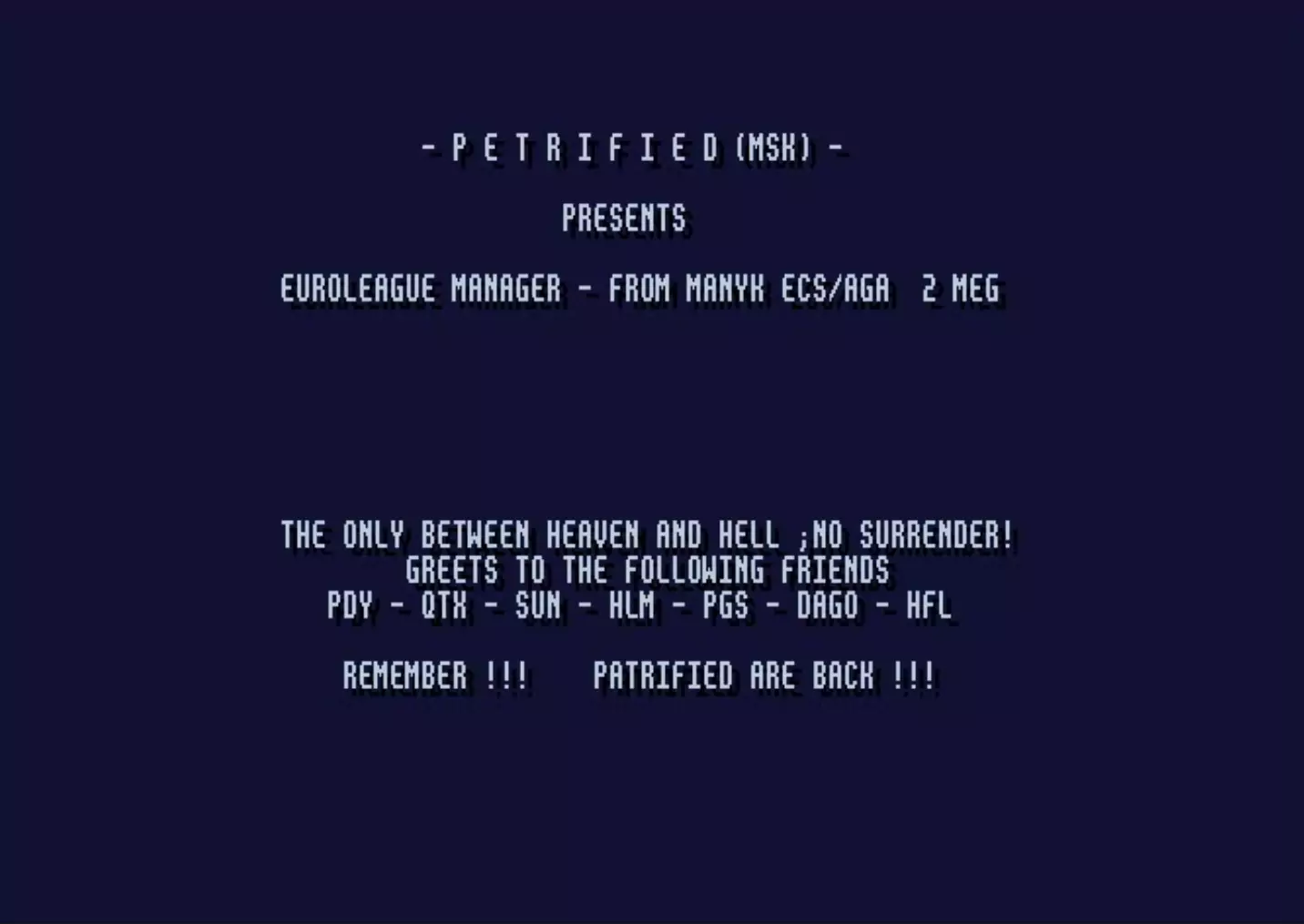 Euro League Manager (1997) by Petrified