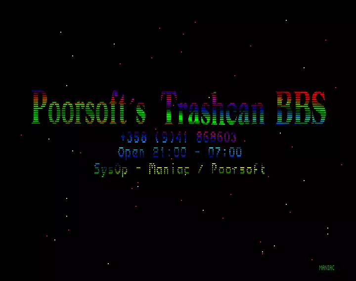 Trashcan BBS Intro by Poorsoft